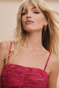 BHLDN Thalia Printed Ruched Square-Neck Ruffle Chiffon Gown 15 BHLDN Thalia Printed Ruched Square-Neck Ruffle Chiffon Gown -Fashion Clothing Shop 83940064 266 b4