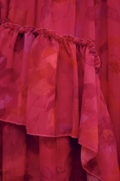 BHLDN Thalia Printed Ruched Square-Neck Ruffle Chiffon Gown 17 BHLDN Thalia Printed Ruched Square-Neck Ruffle Chiffon Gown -Fashion Clothing Shop 83940064 266 d6