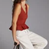 Anthropologie V-Neck Peplum Tank -Fashion Clothing Shop 84047331 060 m