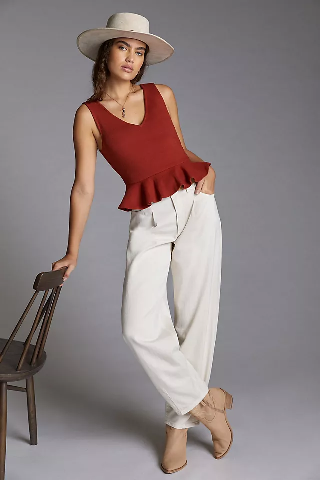 Anthropologie V-Neck Peplum Tank 6 Anthropologie V-Neck Peplum Tank - Image 4