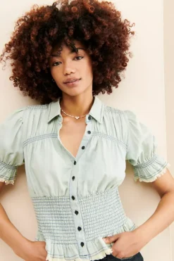 Pilcro Femme Smocked Buttondown 9 Pilcro Femme Smocked Buttondown -Fashion Clothing Shop 84048867 040 m3