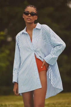 By Anthropologie Oversized Buttondown Cover-Up Shirt -Fashion Clothing Shop 84184191 040 b4