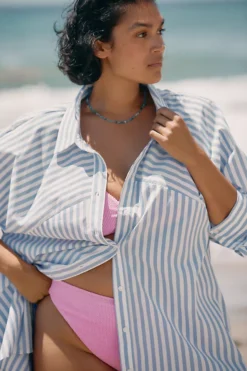 By Anthropologie Oversized Buttondown Cover-Up Shirt -Fashion Clothing Shop 84184191 040 c