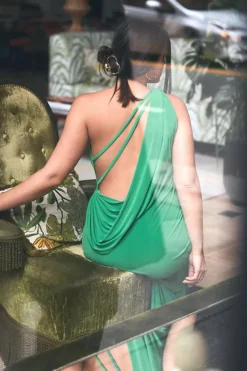 Mac Duggal Draped Jersey One-Shoulder Side-Slit Column Gown -Fashion Clothing Shop 84186493 030 d11