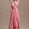 Mac Duggal Pleated A-Line Asymmetrical Halter Gown -Fashion Clothing Shop 84204312 065 b