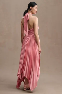 Mac Duggal Pleated A-Line Asymmetrical Halter Gown 9 Mac Duggal Pleated A-Line Asymmetrical Halter Gown -Fashion Clothing Shop 84204312 065 b3