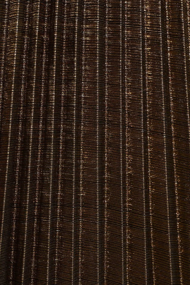 Mac Duggal Pleated Metallic Cutout Column Gown 9 Mac Duggal Pleated Metallic Cutout Column Gown - Image 7