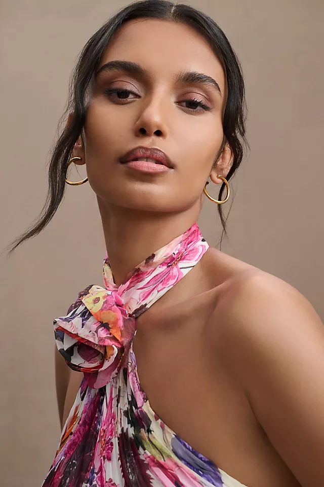 Mac Duggal Asymmetrical Ruffled A-Line Halter Gown 4 Mac Duggal Asymmetrical Ruffled A-Line Halter Gown - Image 2