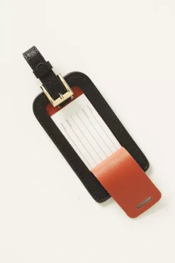 Anthropologie Wanderer Contrast Leather Luggage Tag -Fashion Clothing Shop 84438720 001 b2