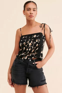 Fashion Clothing Shop 30 Saltwater Luxe Floral Pleated Cami
