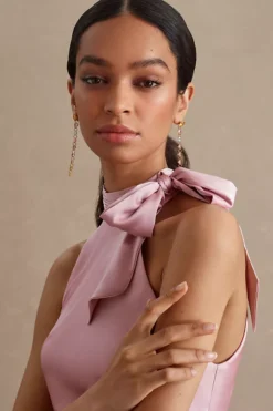 Ieena For Mac Duggal Ruffled Asymmetrical Halter Dress -Fashion Clothing Shop 85142107 066 b2