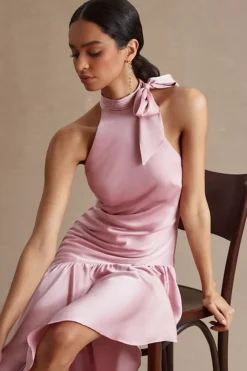 Ieena For Mac Duggal Ruffled Asymmetrical Halter Dress -Fashion Clothing Shop 85142107 066 b4