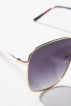 Square Metal Frame Sunglasses -Fashion Clothing Shop 85242600 001 b3