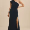 Mac Duggal Ruffled One-Shoulder Draped Column Gown 1 Mac Duggal Ruffled One-Shoulder Draped Column Gown -Fashion Clothing Shop 85354850 041 b