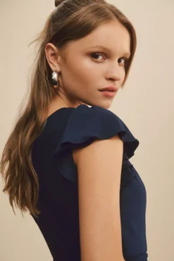 Mac Duggal Ruffled One-Shoulder Draped Column Gown -Fashion Clothing Shop 85354850 041 b4