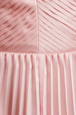 AMUR Kamari Halter Open-Back Pleated A-Line Charmeuse Gown -Fashion Clothing Shop 85750479 066 d6