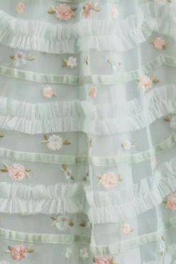 Mac Duggal Ruffled Cross-Back Smock-Waist Floral Embroidered Gown -Fashion Clothing Shop 85891687 040 d6