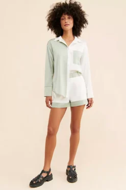 4th & Reckless Patty Colorblock Shorts -Fashion Clothing Shop 85935534 095 m4