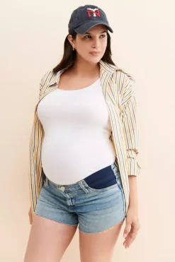 Hudson Maternity Gemma Mid-Rise Shorts