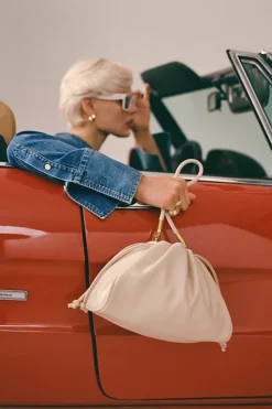 Faux Leather Scrunch Bag